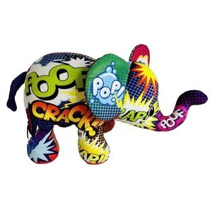 Cepia Pop Soft "Wham" Mammoth‎ 16" Plush Comic Pop Cuddle Buddy Vibrant NEW